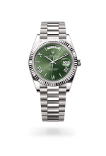 Rolex Day-Date 40 Oyster, 40 mm, white gold Green