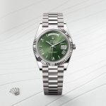 Rolex Day-Date 40 Oyster, 40 mm, white gold Green - Image 5